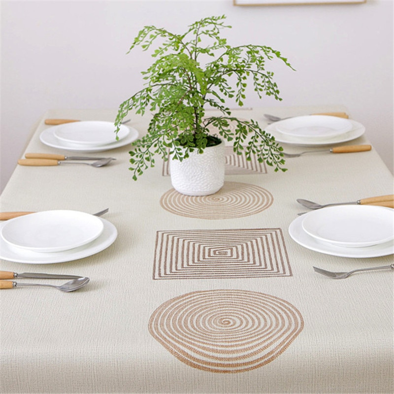 XYZLS Ʈ  Ÿ    PVC Ź  öƽ Ŀ ̺ е е  ̺ õ /XYZLS Retro Chinese Style Rattan Non Wash PVC Tablecloth Waterproof Insulate Pla
